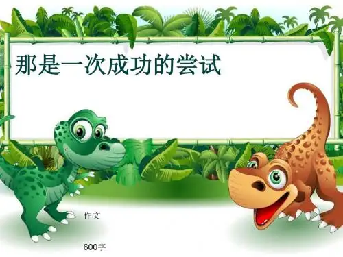 小学四年级作文《那是一次成功的尝试》600字(共10页PPT)