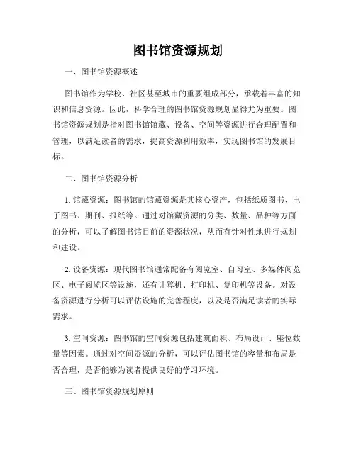 图书馆资源规划