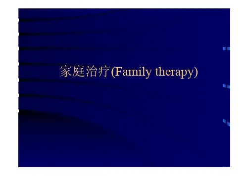 家庭治疗的有关概念