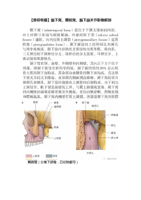 【推荐收藏】颞下窝、翼腭窝、颞下颌关节影像解剖