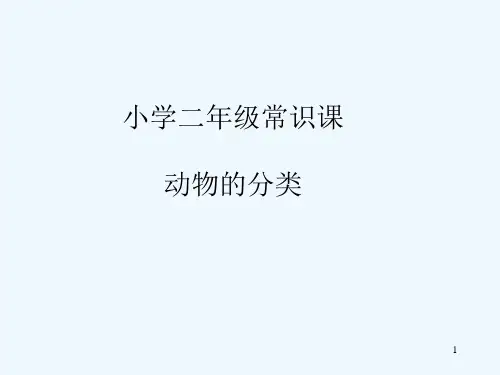 小学二年级科学课动物的分类-PPT