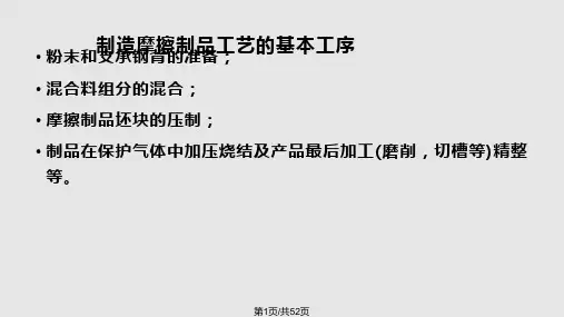 摩擦材料工艺设计PPT课件