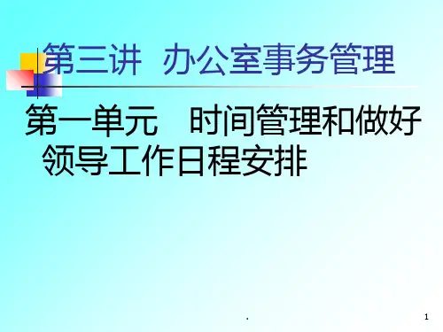 政府办公室事务管理PPT课件