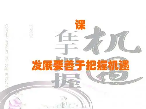发展要善于把握机遇(PPT 36张)