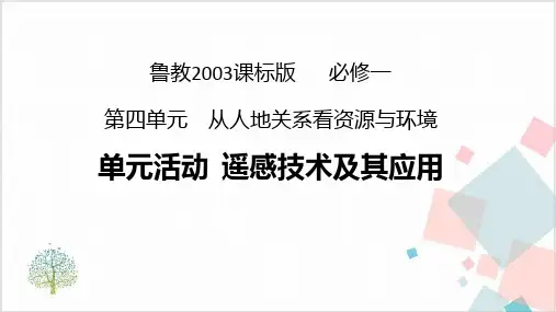 鲁教高中地理必修一活动遥感技术及其应用