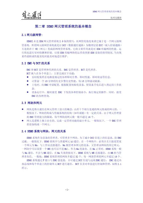 SEMS网元管理系统的基本概念 uni 