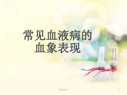 常见血液病的血象表现专业课件PPT