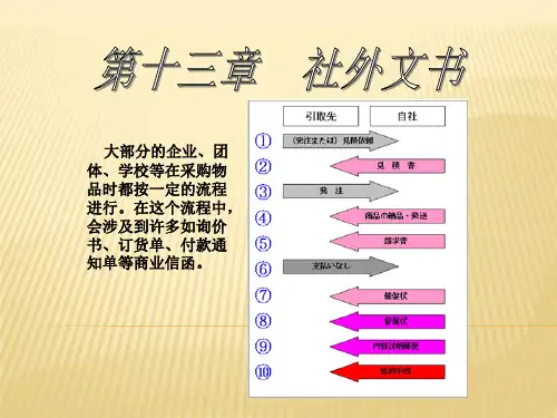 实用日语应用文写作教程第十三章  社外文书