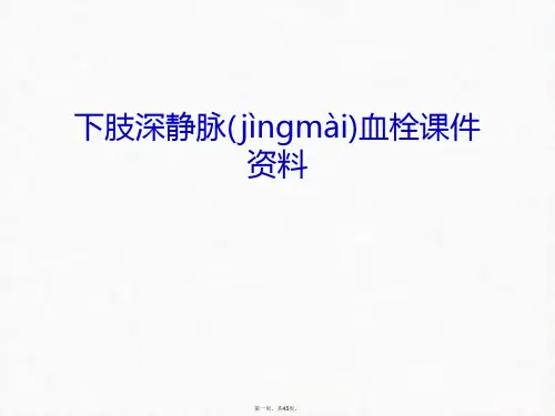 最新下肢深静脉血栓课件资料讲课教案精品课件