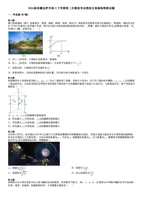 2024届西藏拉萨市高三下学期第二次模拟考试理综全真演练物理试题
