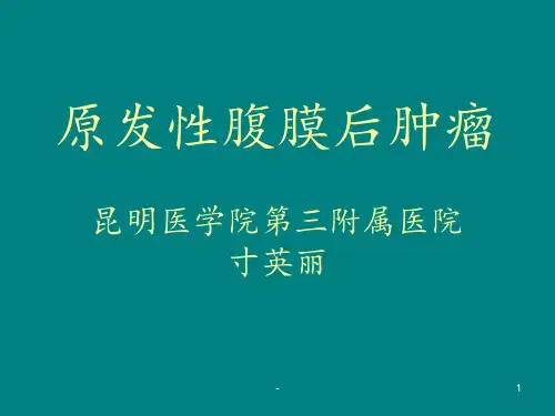 腹膜后肿瘤】ppt课件