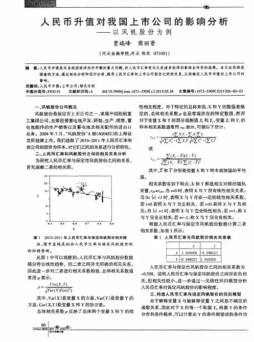 人民币升值对我国上市公司的影响分析——以风帆股份为例