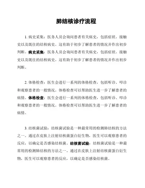 肺结核诊疗流程