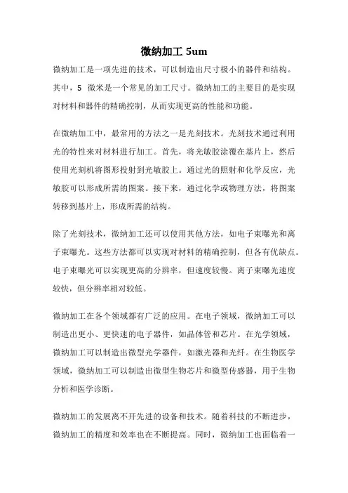 微纳加工5um