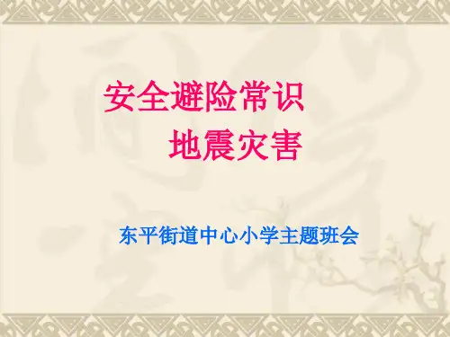 防震主题班会PPT(26张)