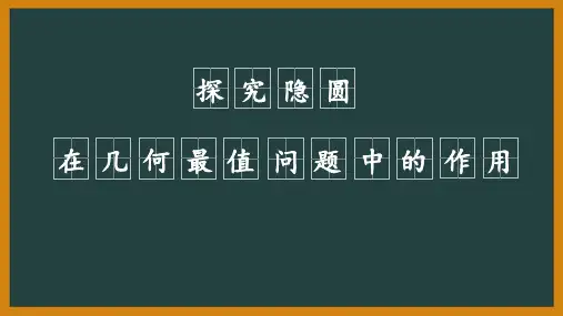 2018中考专题复习 隐圆在几何最值问题中的应用 课件(共11张PPT) (1)