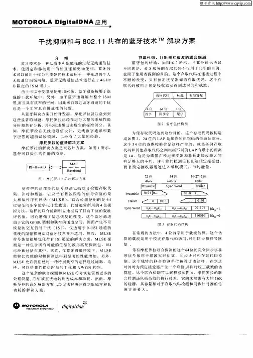 干扰抑制和与802.11共存的蓝牙技术 TM解决方案