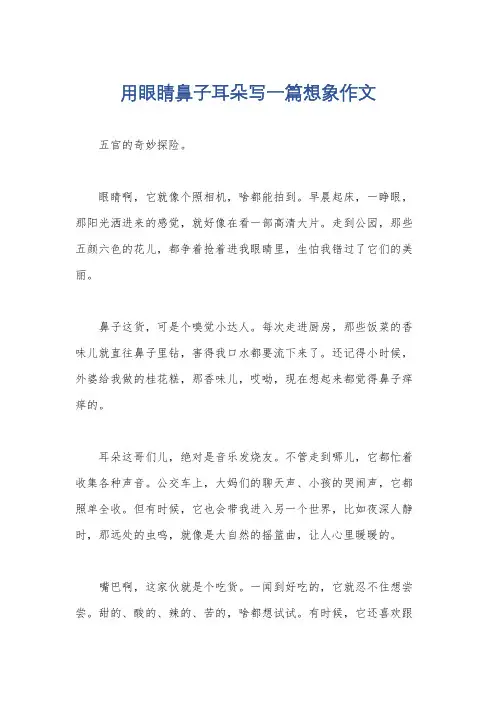用眼睛鼻子耳朵写一篇想象作文