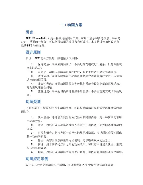 ppt动画方案