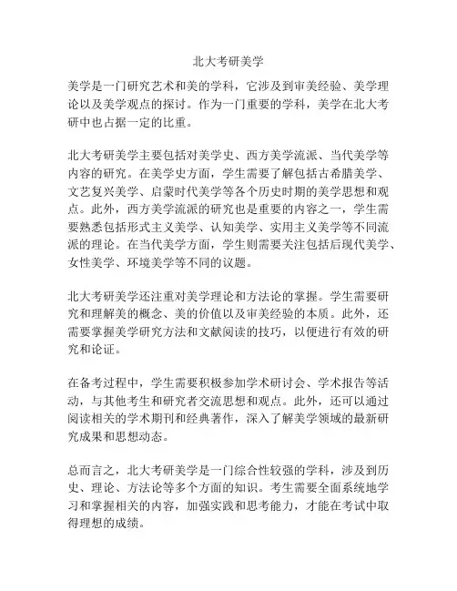 北大考研美学