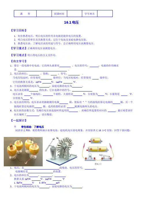 161电压导学案(供参考)
