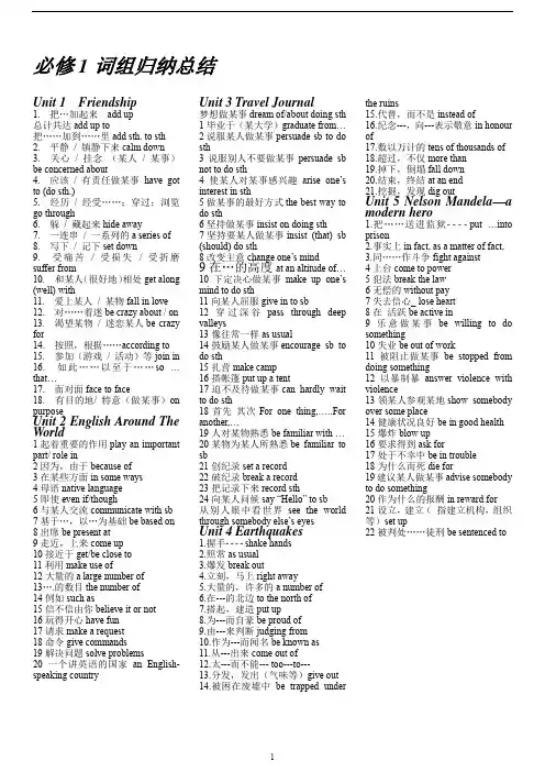 人教版英语课本全部词组归纳总结(word文档良心出品)