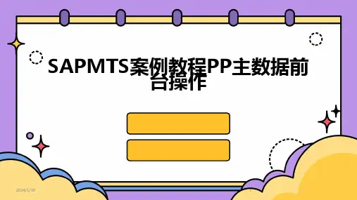 SAPMTS案例教程PP主数据前台操作(2024)
