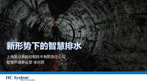 新形势下的智慧水务排水解决方案ppt