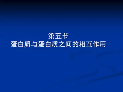 蛋白质与蛋白质作用