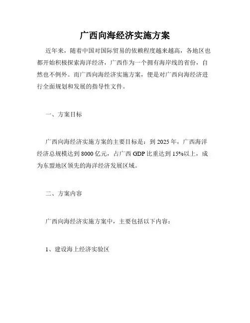广西向海经济实施方案