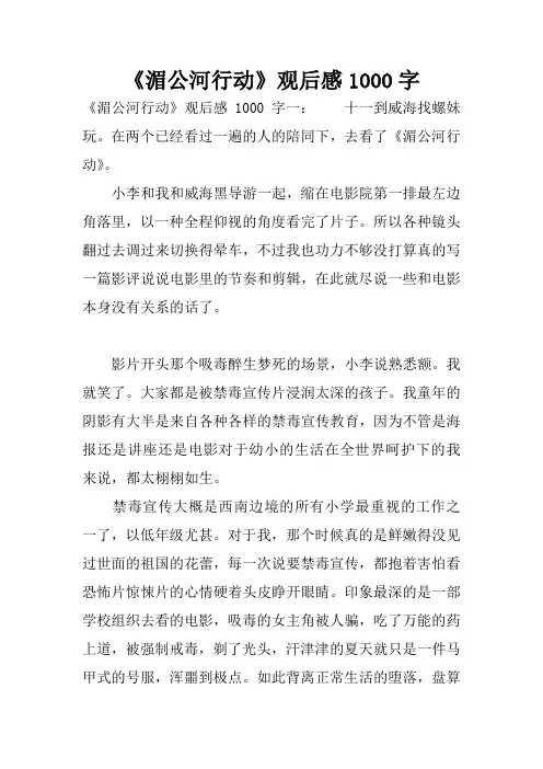《湄公河行动》观后感1000字