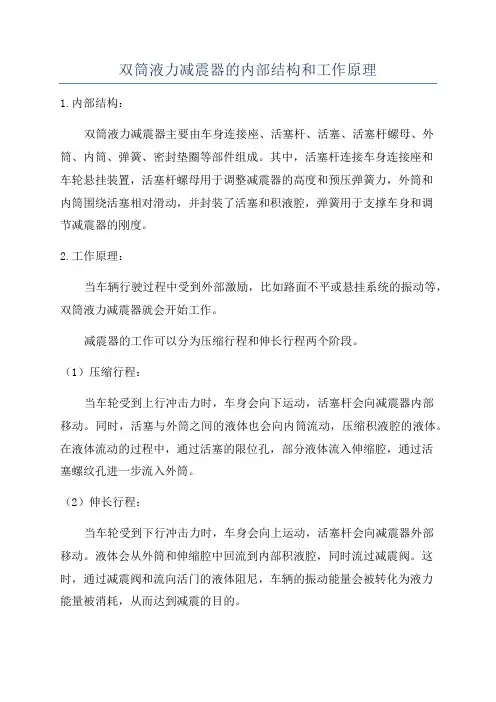双筒液力减震器的内部结构和工作原理