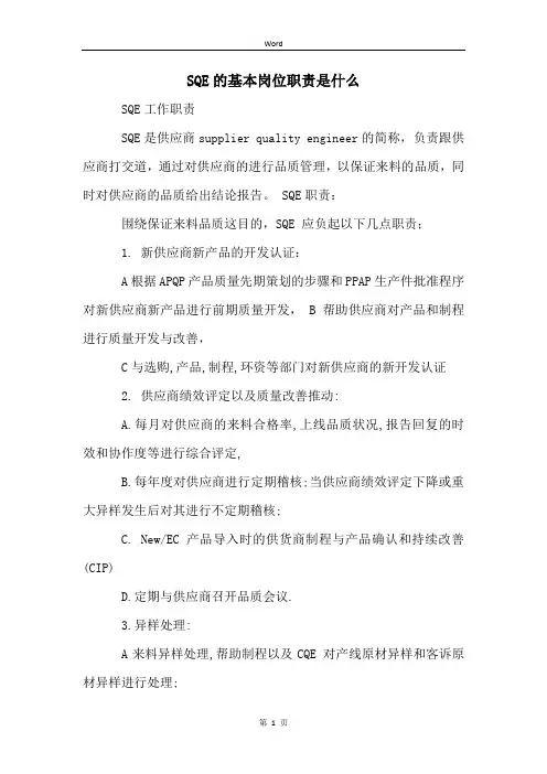 SQE的基本岗位职责是什么 (2)