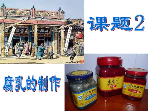 腐乳的制作(自用)