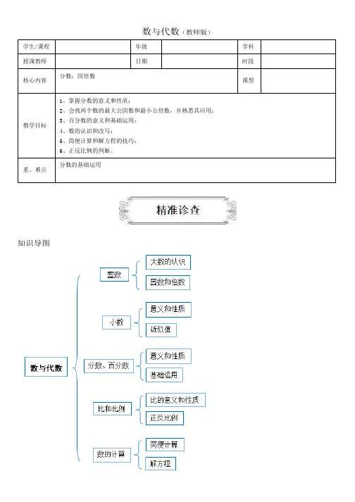(优质讲义)小升初数学数与代数专题讲义(含答案解析)