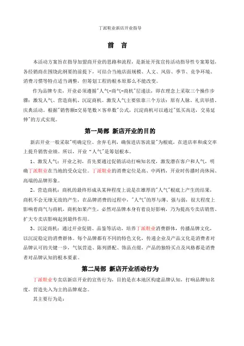 新店开业指导