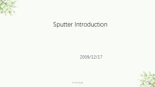 Sputter工艺介绍课件
