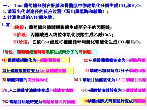 生物化学课题讨论题目