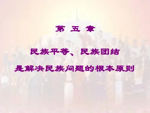 第五章民族平等团结是解决民族问题的根本原则