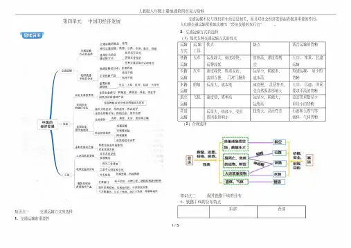 人教版八年级上册地理第四章复习资料