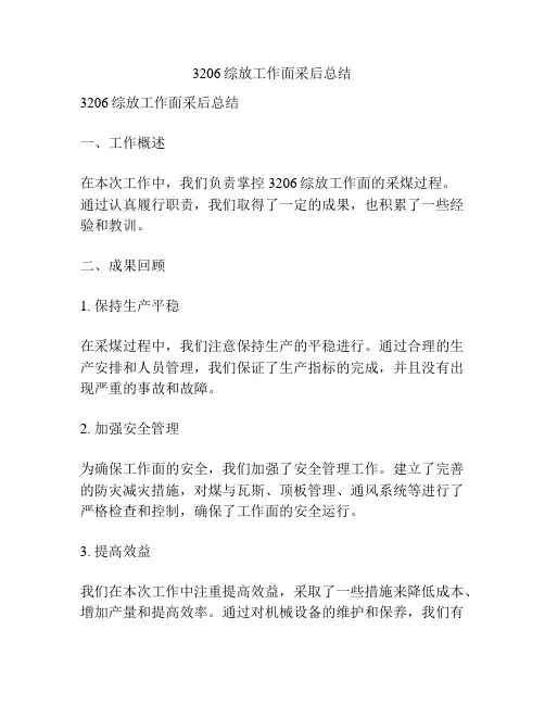 3206综放工作面采后总结