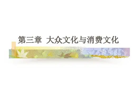 大众文化和消费文化