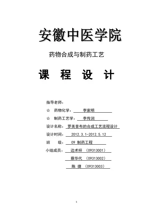 药物合成与制药工艺