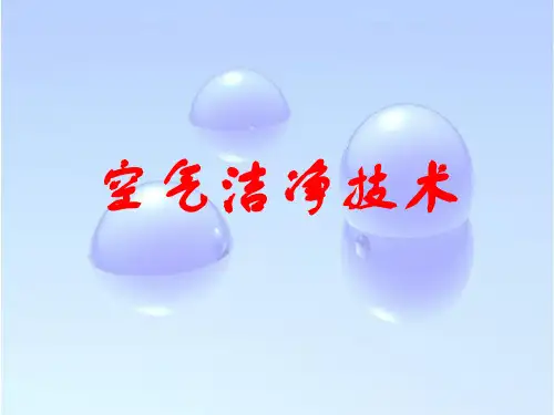 空气洁净技术 第一章 绪论