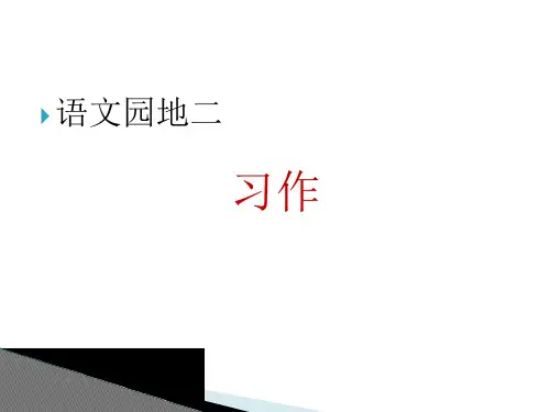 四年级下册语文优秀课件-习作二 《说说心里话》人教新课标 (共15张PPT)