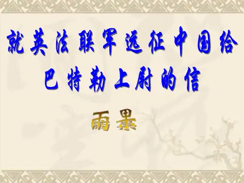 河南省新乡县高级中学八年级语文上册《雨果》课件 新人教版