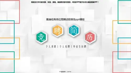 完美版PPT-高端经典岗位竞聘述职报告ppt模板