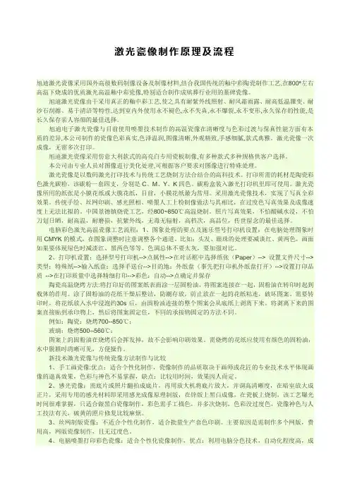 激光瓷像制作原理及流程