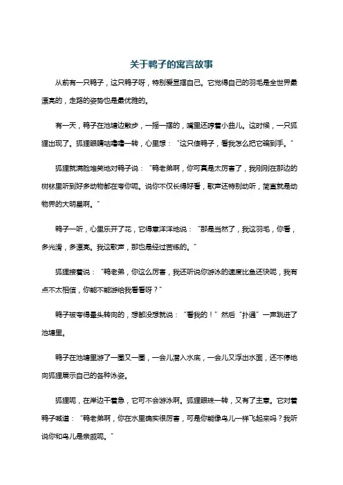 关于鸭子的寓言故事