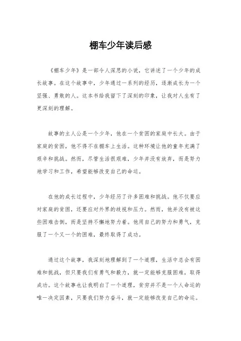 棚车少年读后感